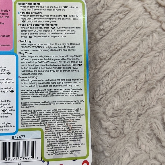 Mini sudoku Keychain Electronic Handheld Travel Game
New in original packaging - Picture 9 of 16